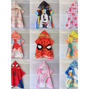 ✅ cho trẻ em ✅ Trong Kho mềm mại thấm hút Khổng Lồ Dễ Thương Trẻ Em Bé Trai Và Bé Gái Tắm Cotton Thấm Hút Khăn Bơi Có Mũ Trùm Đầu Hoạt Hình Áo Choàng Ngoại Thương
