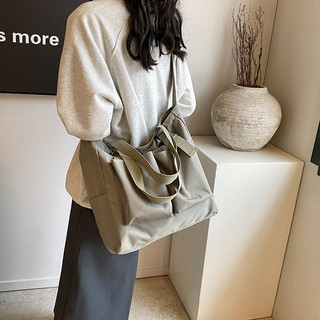 Vải Oxford giản dị sành điệu màu trơn đơn giản phiên bản Hàn Quốc Túi đeo vai tote thời trang hợp thời trang dành cho nữ