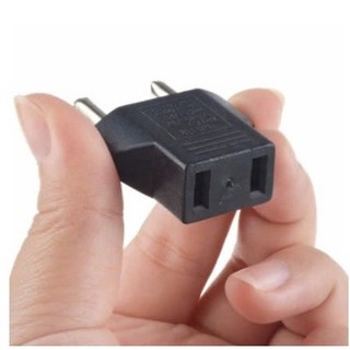 Đầu chuyển phích cắm 2 chân dẹt (us) sang 2 chân tròn (eu)，Phù hợp du lịch, đi công tác, sạc mọi lúc