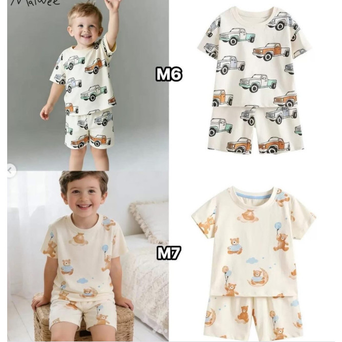 BỘ KID MALWEE BÉ TRAI HOẠT HÌNH NHIỀU MẪU