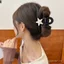 Cảm Thấy Ngọc Trai Ngôi Sao Tóc Tập Tóc Kích Thước Lớn Cá Mập Kẹp Tóc Lưng Đầu Tấm Tóc Mũ Đội Đầu Mùa Hè Q9WJ