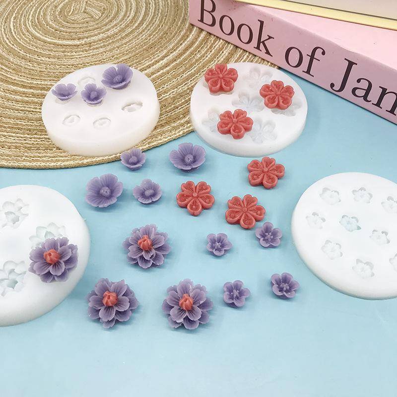 PlumHOUSE Hoa Anh Đào Khuôn Silicon Trang Trí Bánh Máy Nướng Linh Hoạt Cho Fondant Chocolate Kẹo Cupcake Sugarcraft DIY Baking Supplies VN