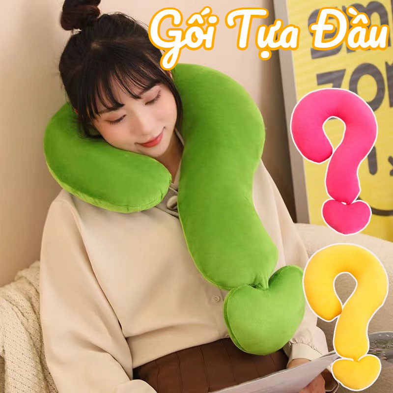 Gối Tựa Đầu, Tựa Cổ Hình Dấu "?", êm ái,Nhiều Màu Sắc để Lựa Chọn,Phù Hợp để Du Lịch, Nghỉ Ngơi Thư Giãn