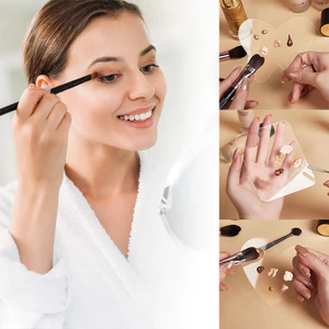 【Roshy】Bảng màu trang điểm Bảng màu kem nền dạng lỏng Khay pha màu son môi acrylic và sơn móng tay.