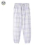 Phong Cách Nhật Bản Phong Cách Muji / Sợi Đôi Dài Kẻ Sọc Dây Rút Quần Pyjama / Nam Nữ Cotton Nguyên Chất Mỏng Phong Cách Có Thể Mặc Ngoài Quần Rời Nhà