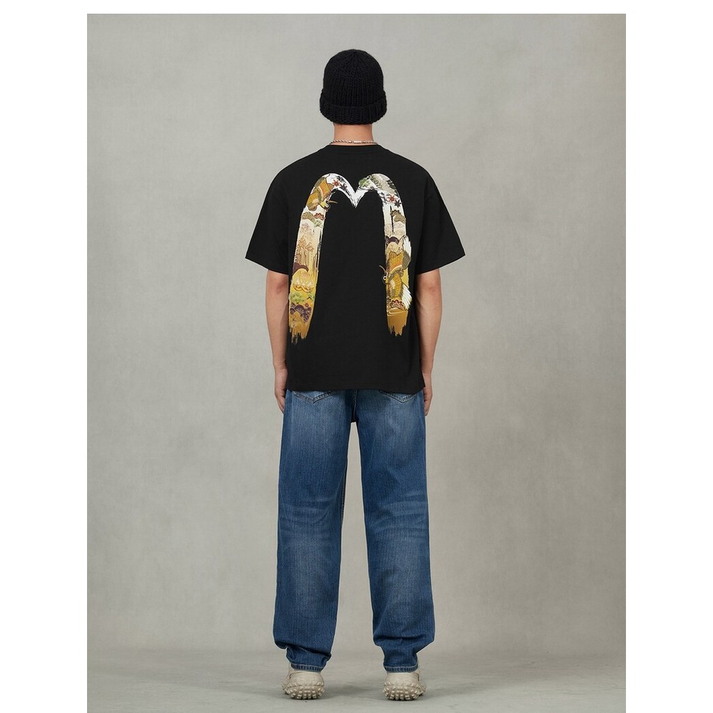 Áo sơ mi unisex vintage cotton, họa tiết chữ M lớn màu vàng, size XS đến 3XL