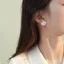 Vòng tai ngọc trai tự nhiên nước ngọt, bạc kim thời trang, phù hợp mùa hè - TRA0