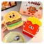 Hộp Bento Hamburger dễ thương dành cho trẻ em có dao kéo Di động có thể tái sử dụng Hộp đựng đồ ăn trưa đa ngăn đựng đồ saixit2vn