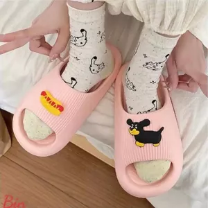 DÉP BÁNH MÌ HOẠ TIẾT XINH CUTEEE, ĐẾ DÀY CHỐNG TRƠN TRƯỢT. C87 SHOP