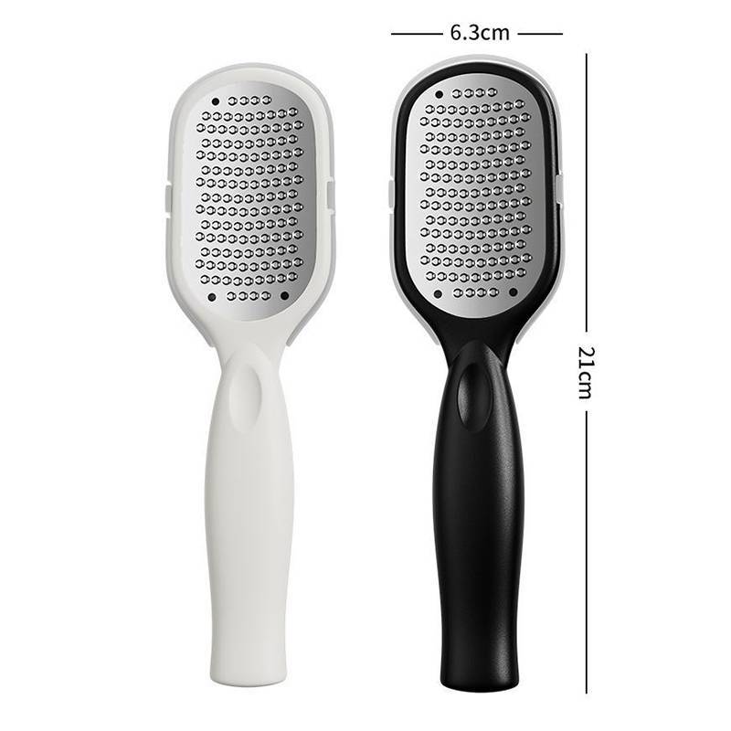 Máy đánh bóng gót chân bằng nhựa bằng thép không gỉ HFSHY để lột vết chai và cọ xát chân Dụng cụ chăm sóc bàn chân hai mặt VN