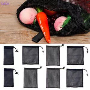 Túi lưu trữ SAIA, Túi dây rút đa chức năng kích thước Muilti, Túi treo phân loại quần áo bền Túi lưới màu đen Chuyến đi du lịch / kinh doanh