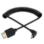 Cáp lò xo cuộn Micro HDMI sang HDMI 2.1, 1,2 mét, 8K @ 60Hz / 4K @ 120Hz, phích cắm siêu mỏng 4.0mm, phích cắm 90 độ cho máy ảnh kỹ thuật số, máy quay phim, HDTV, màn hình