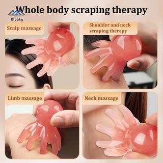 ELBBKG Nhựa Octopusb Đầu Massage Kinh Tuyến Cạo Da Đầu Massage Bàn Chải Châm Cứu SPA Gua Sha Sức Khỏe Massage Dụng Cụ Mới