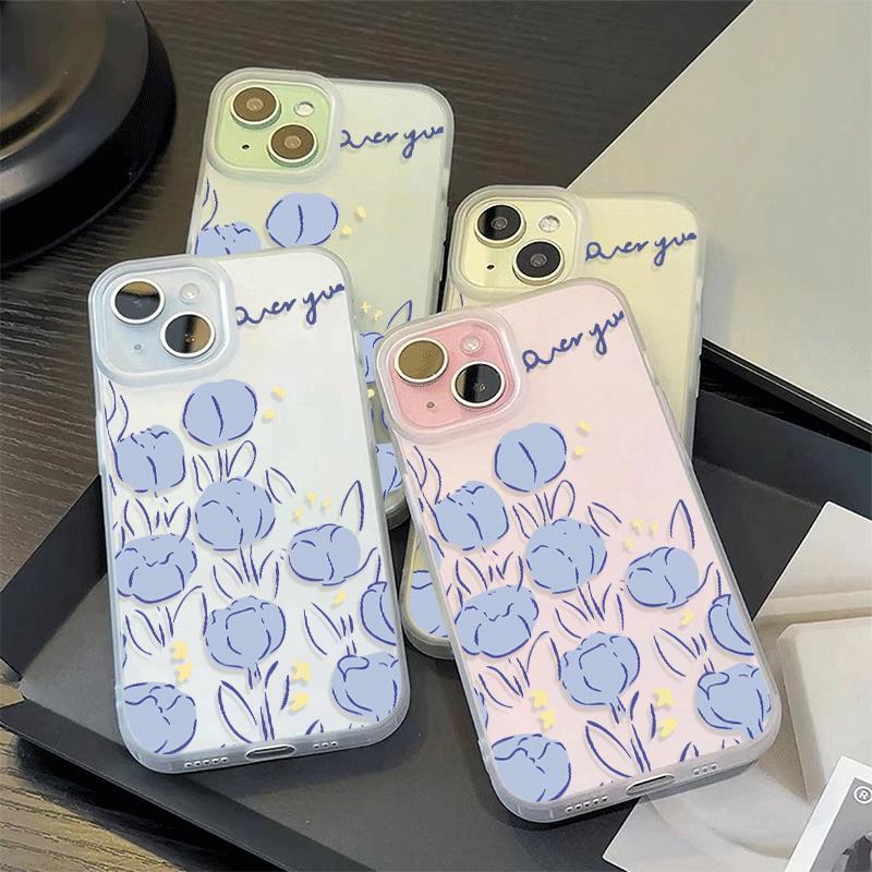 Blue Tulip cho trường hợp iPhone 17pro iPhone 16/15 Skin Sense Frosting Case
