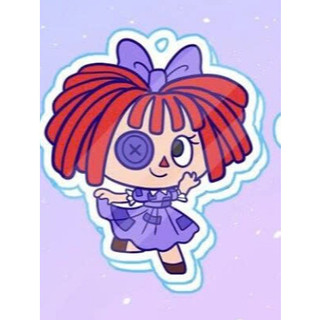 Keychain 2" Amazing Digital Circus Double Sided Glitter Epoxy Keychain