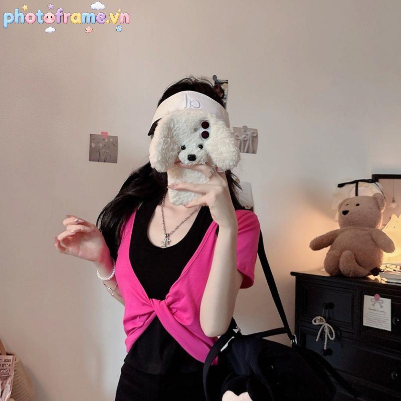 Khung Ảnh Mùa Hè Với Áo Thun Ngắn Mỏng, Thiết Kế Màu Sắc Tương Phản Và Miếng Lót Ngực Cố Định