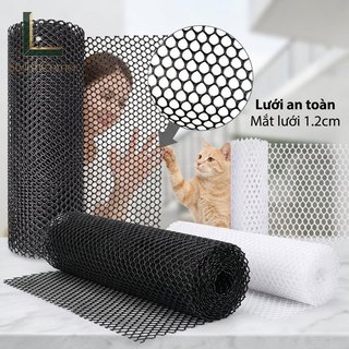 Lưới PVC Lưới An Toàn Ban Công Cầu Thang Hàng Rào Sân Vườn Chống Rơi Hàng Rào Gà Thú Cưng Bền Đen Trắng