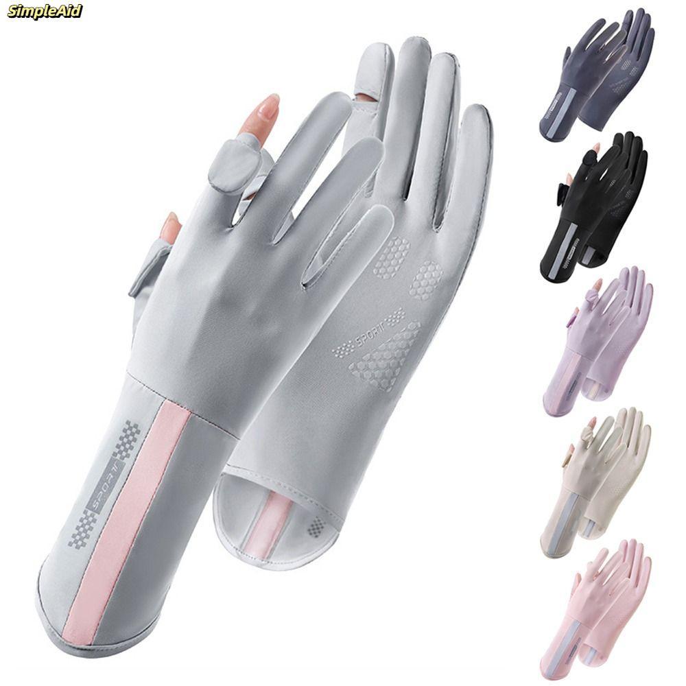 [Vận chuyển nhanh] Găng tay chống nắng SIMPLEAID - giữa dài đàn hồi, mỏng và chống tia UV, phù hợp cho nữ