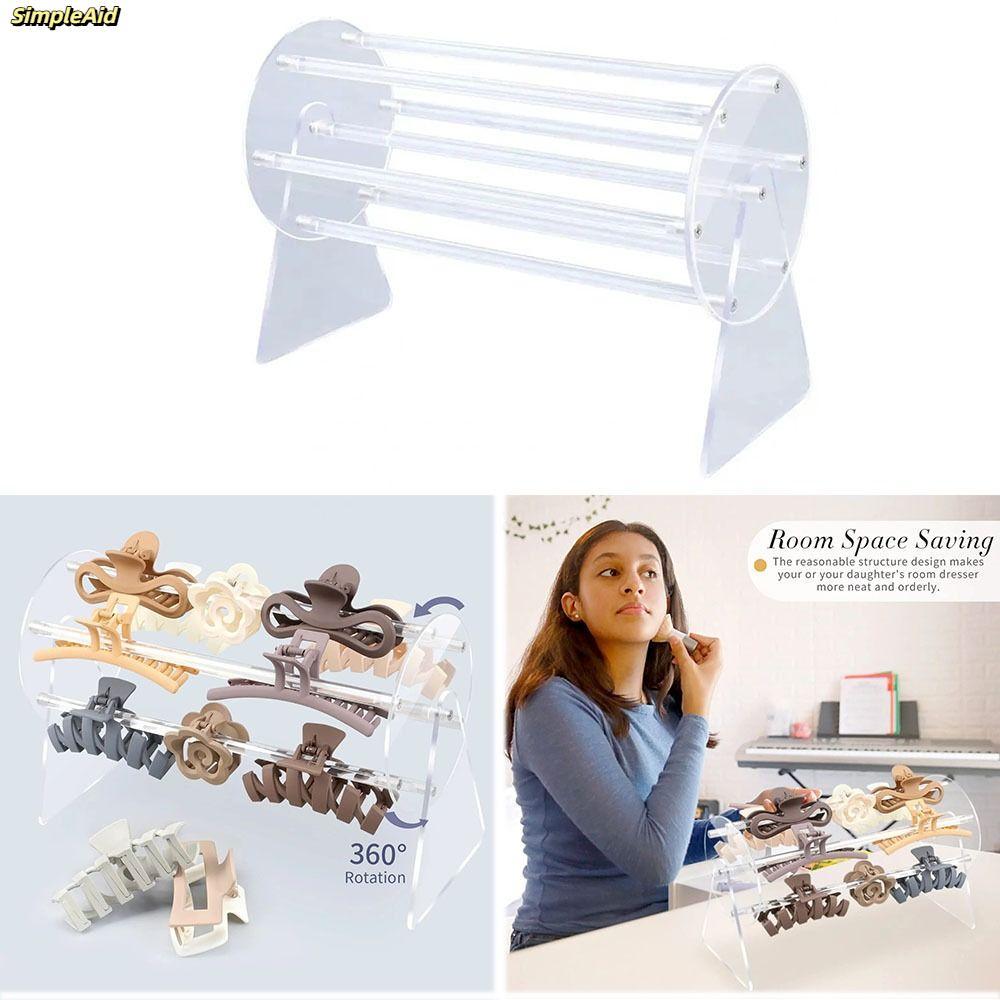 [Vận chuyển nhanh] Giá đỡ kẹp móng vuốt SIMPLEAID, Giá đỡ kẹp móng vuốt xoay 360 độ trong suốt, Giá đỡ trưng bày chân tóc Acrylic