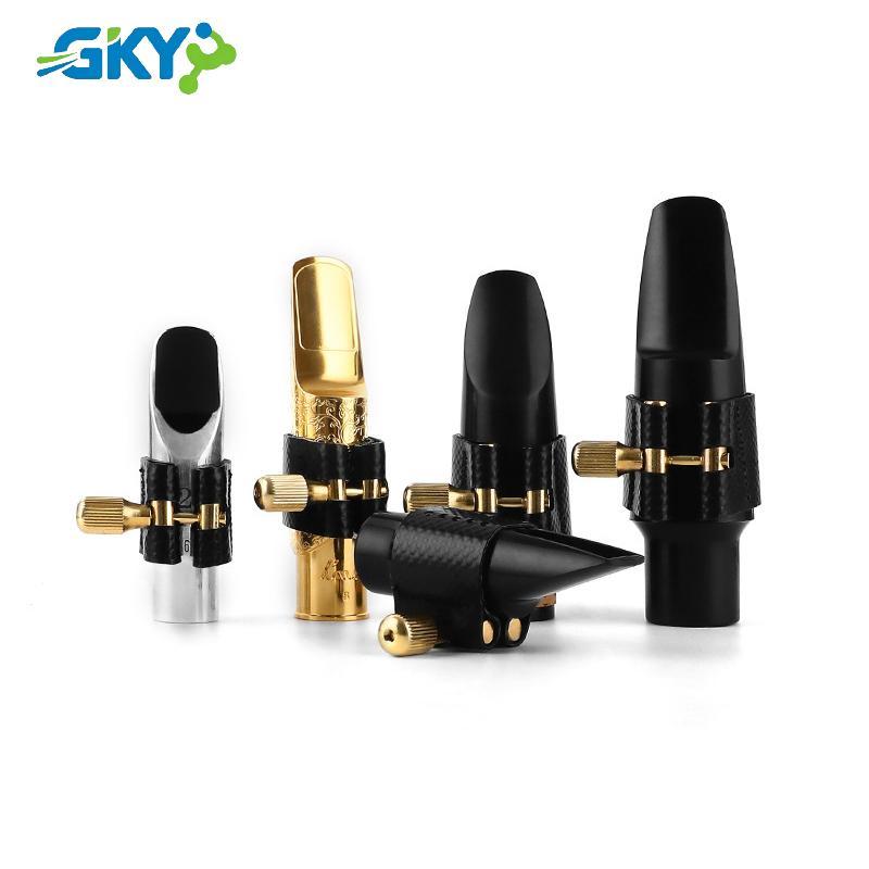 GKY Soprano / Tenor Alto Sax Saxophone Ống ngậm ligature w / vỗ béo GKY