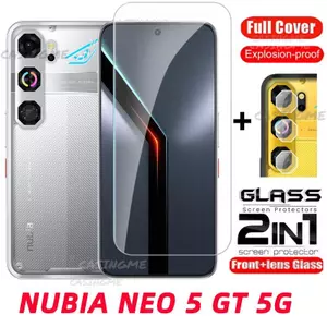 ZTE NUBIA NEO 5 GT 5G 2026 Full Cover Kính cường lực Flim cho NUBIA Neo5GT NEO5 Neo 5 GT 5G 4G Phim phía trước Mặt sau Ống kính mặt sau Kính bảo vệ màn hình ống kính máy ảnh