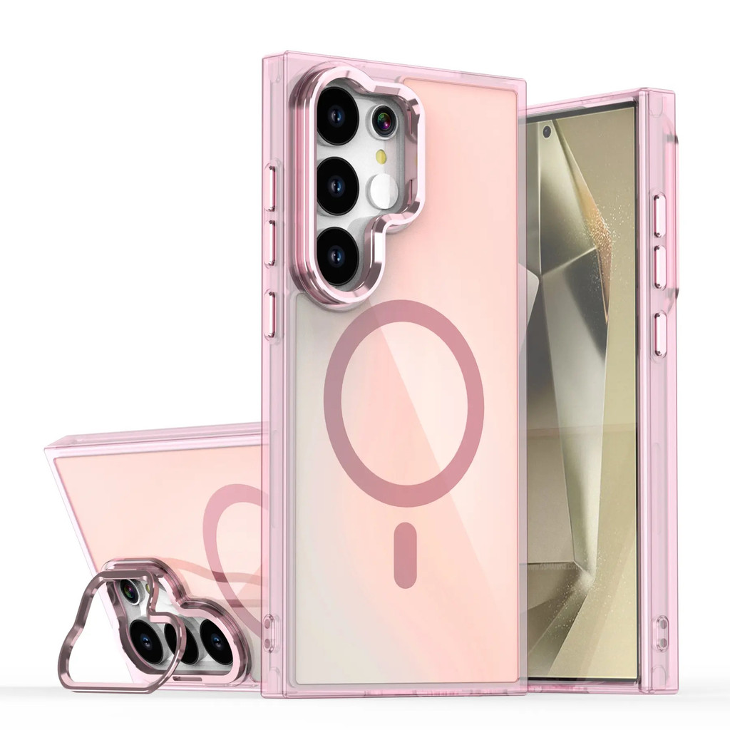 Ốp điện thoại đổi màu có giá đỡ kim loại tương thích cho Samsung S25 Ultra S24 ultra S23 ultra cho A56 5G A36 5G A55 A35 A15 A25 A13 A14 A05s