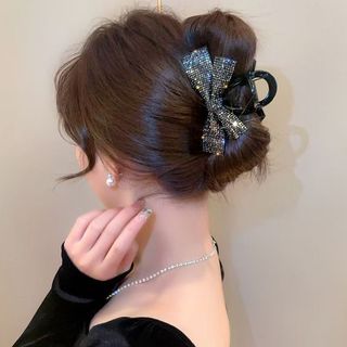 Kẹp Đầu Sau Cao Cấp với Ngôi Sao Lấp Lánh và Nơ Cá Mập - Phụ Kiện Tóc Sang Trọng