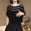 Áo thun chắp vá tròn tay ngắn style Hàn Quốc, phù hợp mặc hàng ngày dành cho nữ