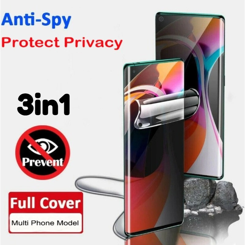 Phim mặt sau bằng sợi Carbon 3in1 cho Oppo Find X9s X9s + X9 + X9 Ultra Pro Phim Hydrogel mềm chống gián điệp riêng tư cho Oppo Find X8s + X8s X8 X7 Ultra Pro Mặt sau điện thoại + Bảo vệ màn hình phía trước