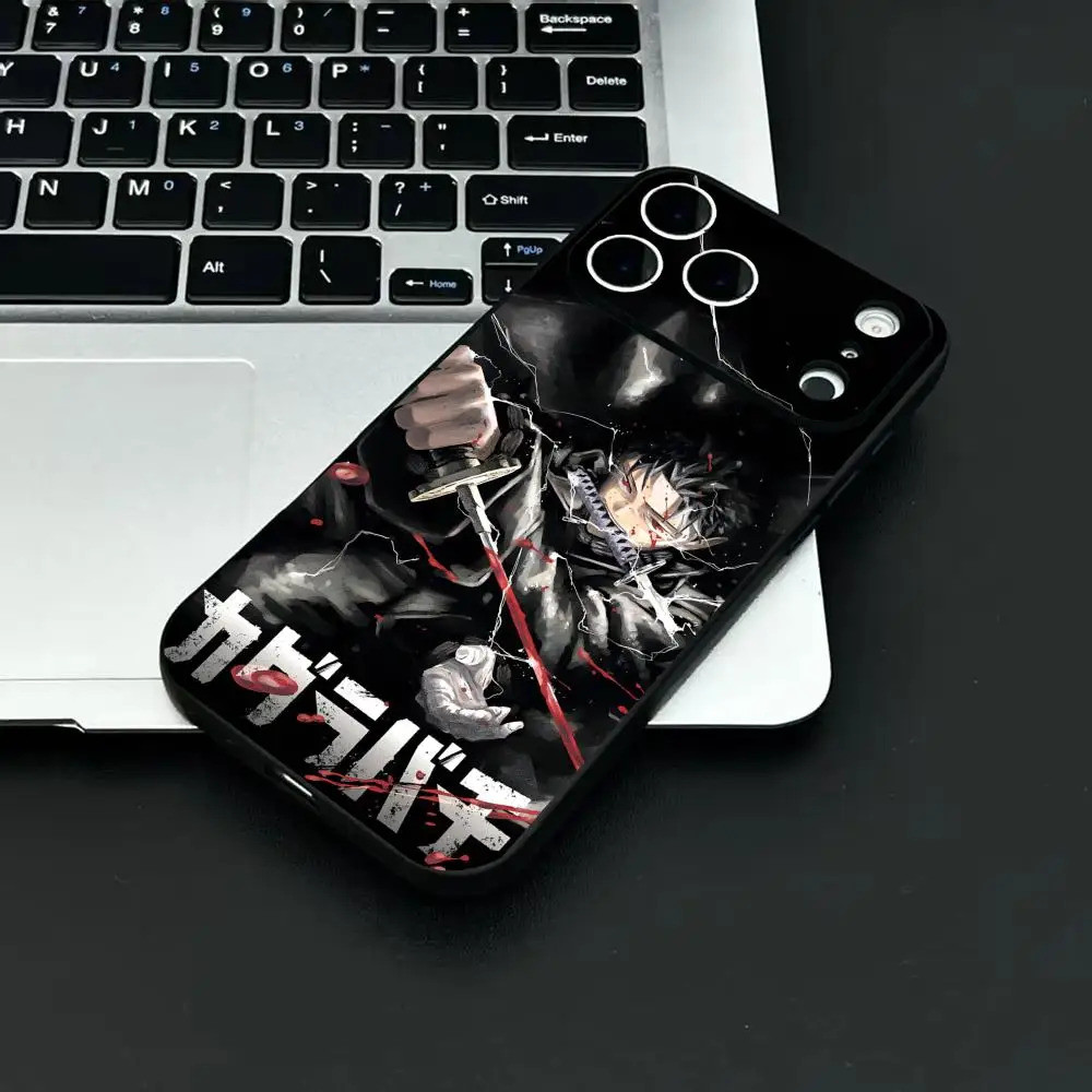 TP-3 Anime K-Kagurabachi Ốp Lưng Điện Thoại IPhone 17 16 15 14 13 12 11 Pro Max Plus Mini Đen Mờ Vỏ Mềm Funda