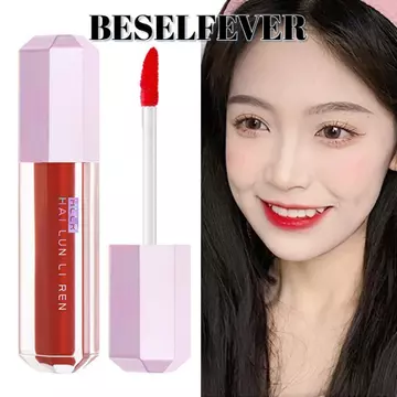BESELFEVER Son Tint, Son bóng mờ lâu trôi, Son dầu nhung thạch dưỡng ẩm Trang điểm vết bẩn môi