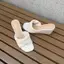 TT 2026 Phong Cách Mới 6.5cm Nêm Gót Vuông Ngón Chân Chữ Thập Ống Hút Đế Dày Dép Mùa Hè