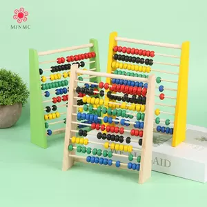 MJnmc Toán học Bàn tính bằng gỗ Đồ chơi giáo dục cho trẻ em 3-6 tuổi Huấn luyện phối hợp tay mắt mới