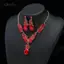 AqToCna 3 Cái / bộ Charming Pha Lê Thả Hình Bông Tai Nelace Thanh Lịch Cưới Bộ Trang Sức Hợp Thời Trang Quà Tặng Phụ Kiện Tiệc Cô Dâu AqToCna