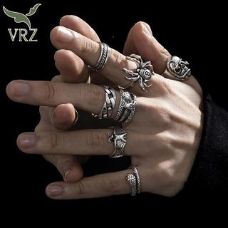VRZ 7 Cái / bộ Punk Rắn Nhẫn Nữ Gothic Nhện Nam Trang Sức Thời Trang Quà Tặng Phụ Kiện HOT