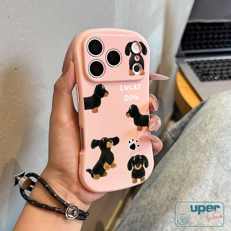Ốp Lưng Cho IPhone 12 17 11 16 13 14 15 Pro Max 17Air 15 14 Plus Kem Dễ Thương Mèo Kitty Eo Nhỏ Thích Hợp Để Nắm Tay Mèo