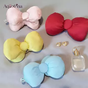 AqToCna Nhật Bản Ngọt Ngào Đầy Màu Sắc Cotton Nơ Tóc Cho Nữ Cô Gái Thời Trang Bun Tóc Kẹp Chuối Kẹp Tóc Phụ Kiện Tóc AqToCna