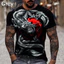 Nhanh Khô Áo Thun Unisex Tay Ngắn Rồng 3D In Hip Hop Tee, Thoáng Mát Hàng Ngày Hàng Ngày