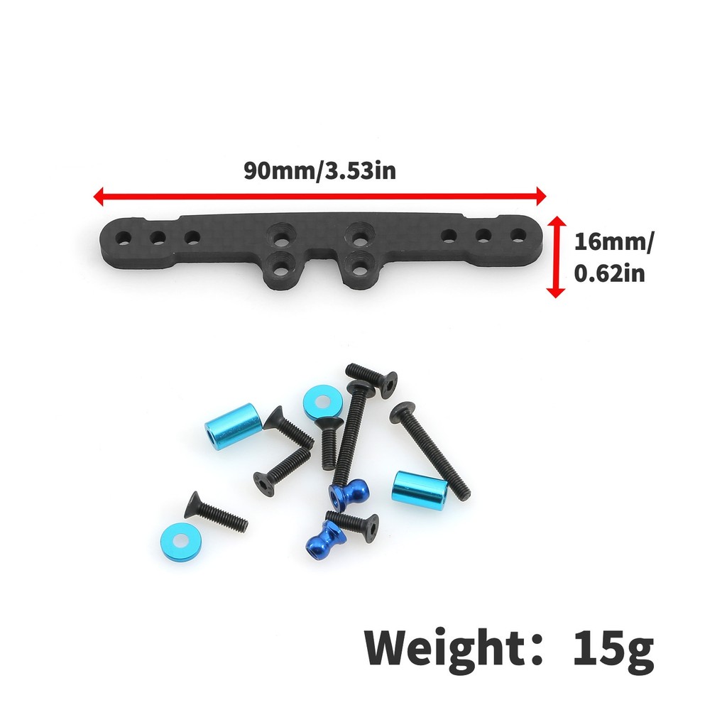 Bộ phận nâng cấp bằng sợi Carbon Ghế cố định hộp số, giá đỡ cố định lái, tấm ép xốp, giá đỡ giảm xóc cho Tamiya XV01 XV-01 1 / 10 RC Phụ kiện dự phòng ô tô