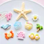 Set Charm Biển Sao Biển Vàng Tươi Gắn Dép Crocs Cá Cua Vỏ Sò Kính Dứa Phong Cách Summer Năng Động Dễ Thương