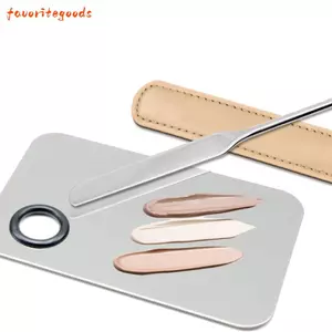 FAVORITEGOODS Thìa nền dạng lỏng, Kem Phấn mắt Bảng Mix Stick, Hữu ích DIY Thép không gỉ Sắc tố Trộn Dụng cụ trang điểm Thìa trang điểm