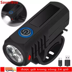 Đèn pin tay lái xe đạp SAVORBOX, Đèn pha xe đạp siêu sáng chống nước, di động Dễ dàng lắp đặt Đèn xe đạp có thể sạc lại USB để đi xe ngoài trời ban đêm