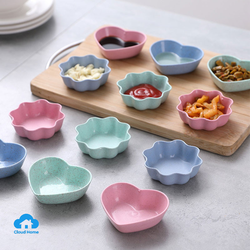 🌤️COD🌤️Bát ăn dặm lúa mạch kiểu Nhật mini hình hoa lá xinh xắn dễ thương