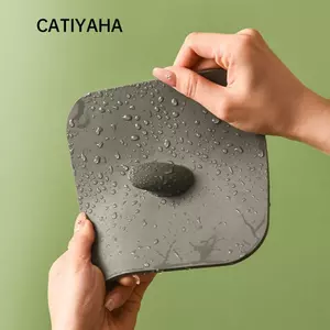 Nắp thoát nước sàn CATIYAHA, Nắp ống thoát nước bằng silicon khử mùi, Xanh xám mềm chống phát hiện Vỏ bồn rửa chống dầu hộ gia đình