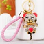 5BID Kim Cương Đính Cung Hoàng Đạo Xe Móc Khóa Nữ Sáng Tạo Túi Mặt Dây Chuyền Kim Loại Móc Chìa Khóa Vòng Quà Tặng Xuyên Biên Giới