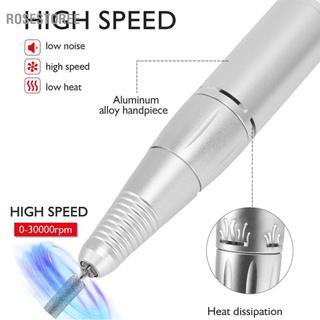 rosestoree HURRISE Bút khoan móng tay điện 35000 vòng / phút Tay cầm thay thế bột acrylic tẩy bột Gel đánh bóng Máy mài cầm tay Dụng cụ làm móng chân nghệ thuật