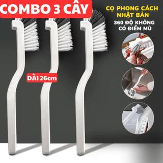 Combo 3 Chổi Vệ Sinh Cán Dài 26cm Chuyên Dụng Cho Máy Xay Sinh Tố - Chổi Chà Tôm Càng Và Máy Làm Sữa Đậu Nành Loại Tốt