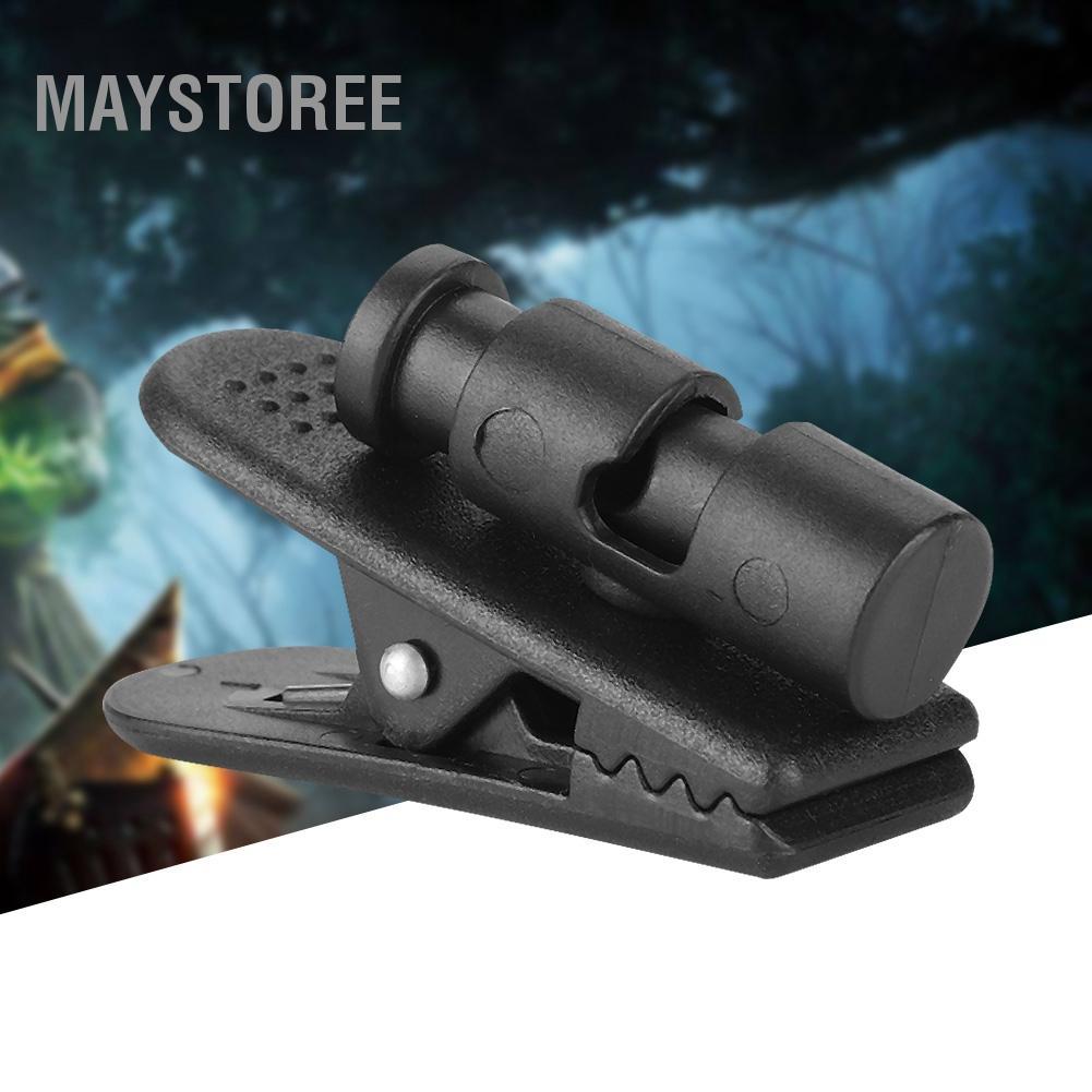 Maystoree Mugast 2 cái kẹp tai nghe lớn màu đen cho điện thoại, MP3, walkie-talkie, kích thước 2-4mm