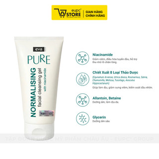 Gel Rửa Mặt Chứa Niacinamide Dành Cho Da Dầu Eva Natura Pure Normalising Facial Cleansing Gel 150ml EUPC STORE