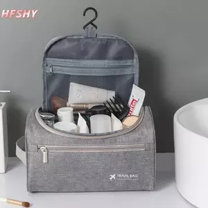 HFSHY Cầm Tay Du Lịch Vệ Sinh Túi Dung Tích Lớn Treo Gấp Túi Đựng Mỹ Phẩm Dây Kéo Rửa Túi Nam Nữ Làm Đẹp Ốp Lưng Người Tổ Chức VN